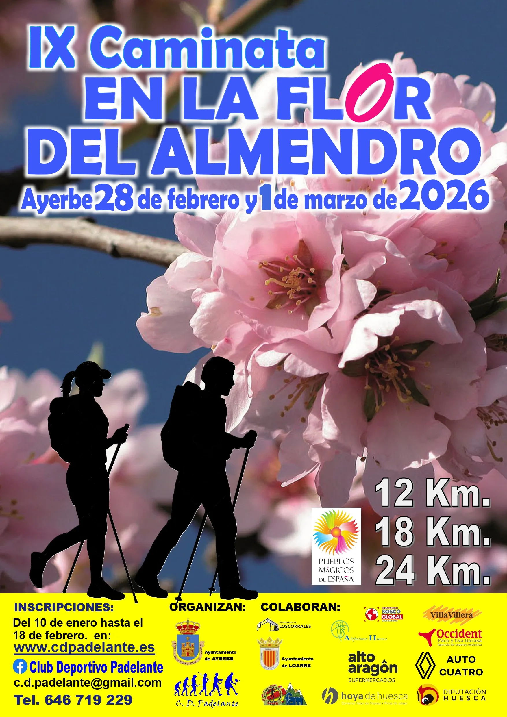 Cartel Caminata en la Flor del Almendro
